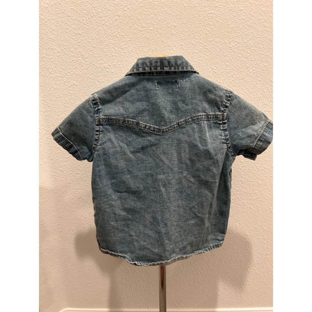 NWOT 7 For All Mankind Denim‎ Shirt Toddler Boy Size Unknown Short Sleeve